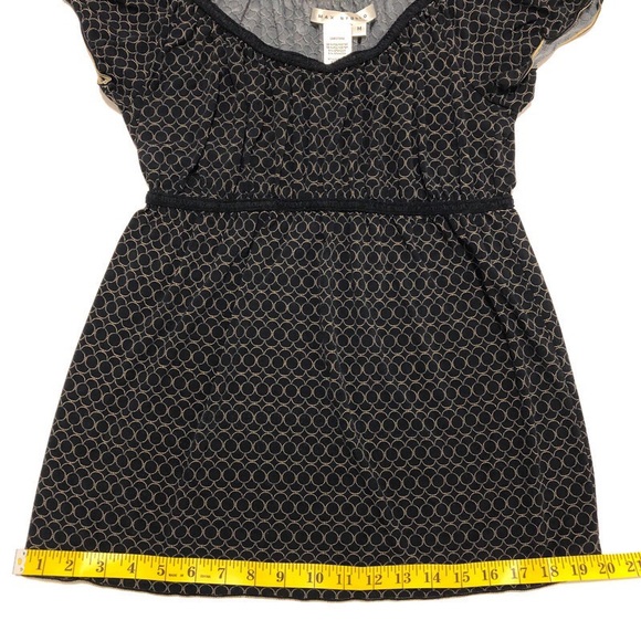 MAX STUDIO  | Black & Gold Empire Waist Top Size M - Picture 14 of 14